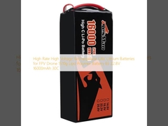 Baterías de litio recargables de UAV de alta velocidad y alto voltaje para drones FPV 1510g Batería de lipo-polímero 6S 22.8V 16000mAh 30C