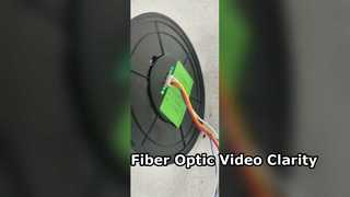 Conexión de vídeo de fibra óptica.